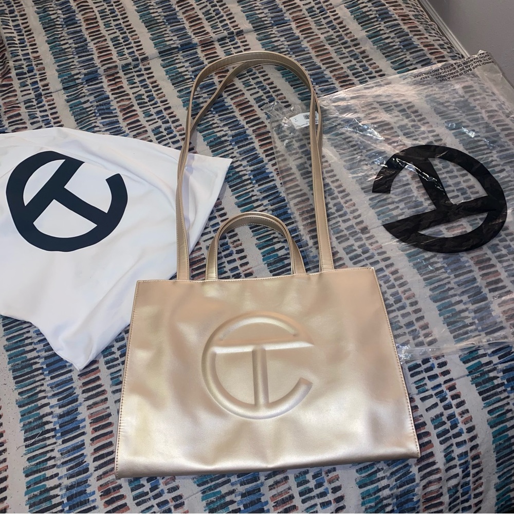 Medium Gold Telfar Bag